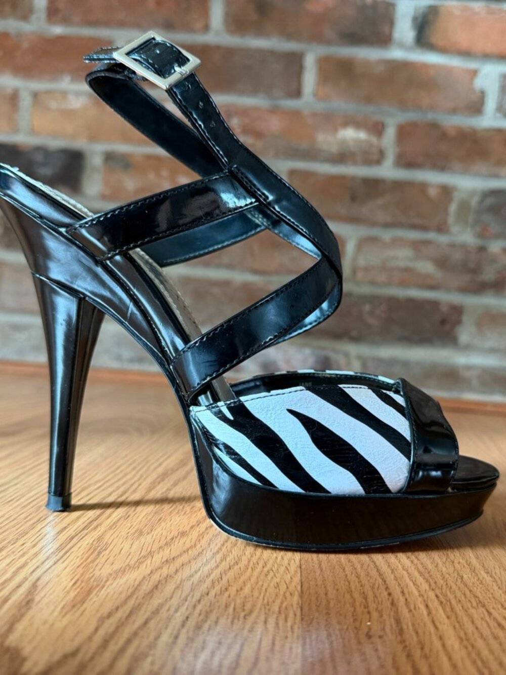 White House Black Market (WHBM) Zebra Print Stiletto Heels | Size 7.5